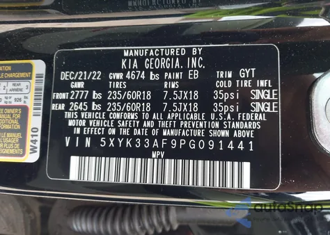 2023 Kia Sportage Ex z USA, uszkodzony, nr VIN 5XYK33AF9PG091441